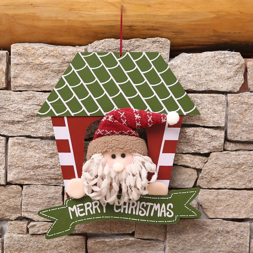 Christmas Decorations Santa Claus Snowman Store Window Set Props Pendant