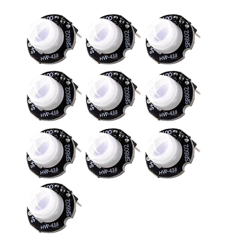 

10Pcs X SR602 Miniature Human Body Infrared Sensor Module Pyroelectric Probe Inductive Switch Sensor