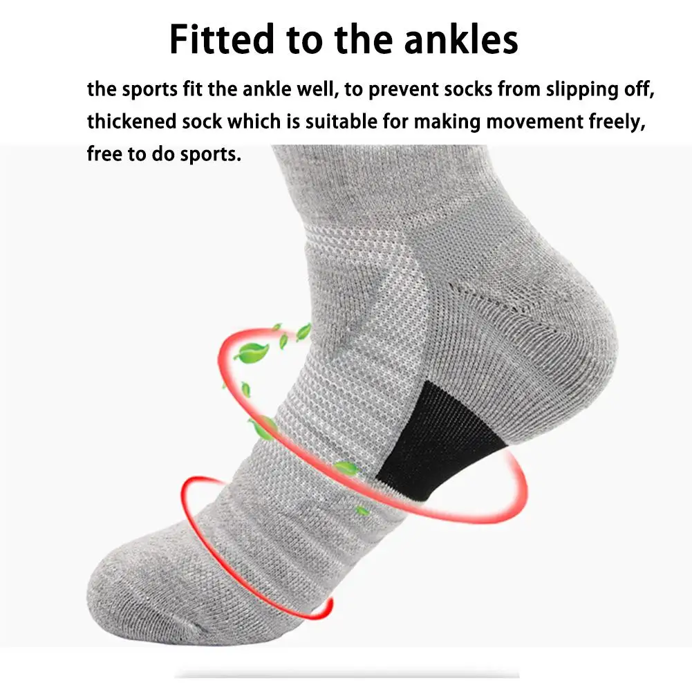 Мужские спортивные носки впитывающие Пот Спортивные Носки дышащие противоскользящие носки уличные походные принадлежности для бега