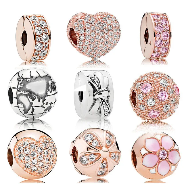 LIDU 925% Silver High Quality DIY Bracelet Fasteners Beads Plated With Rose Gold Free Mail Manufacturer Wholesale | Украшения и