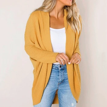

Lucyever Autumn New Knitted Long Cardigans Women Fashion Solid Color Loose Sweaters Woman Casual Long Sleeve Soft Coat Female