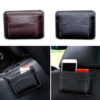 

Car Storage Bag Paste Seat Organizer Self-adhesive Auto Interior Storage Pouch Useful Car Accessories