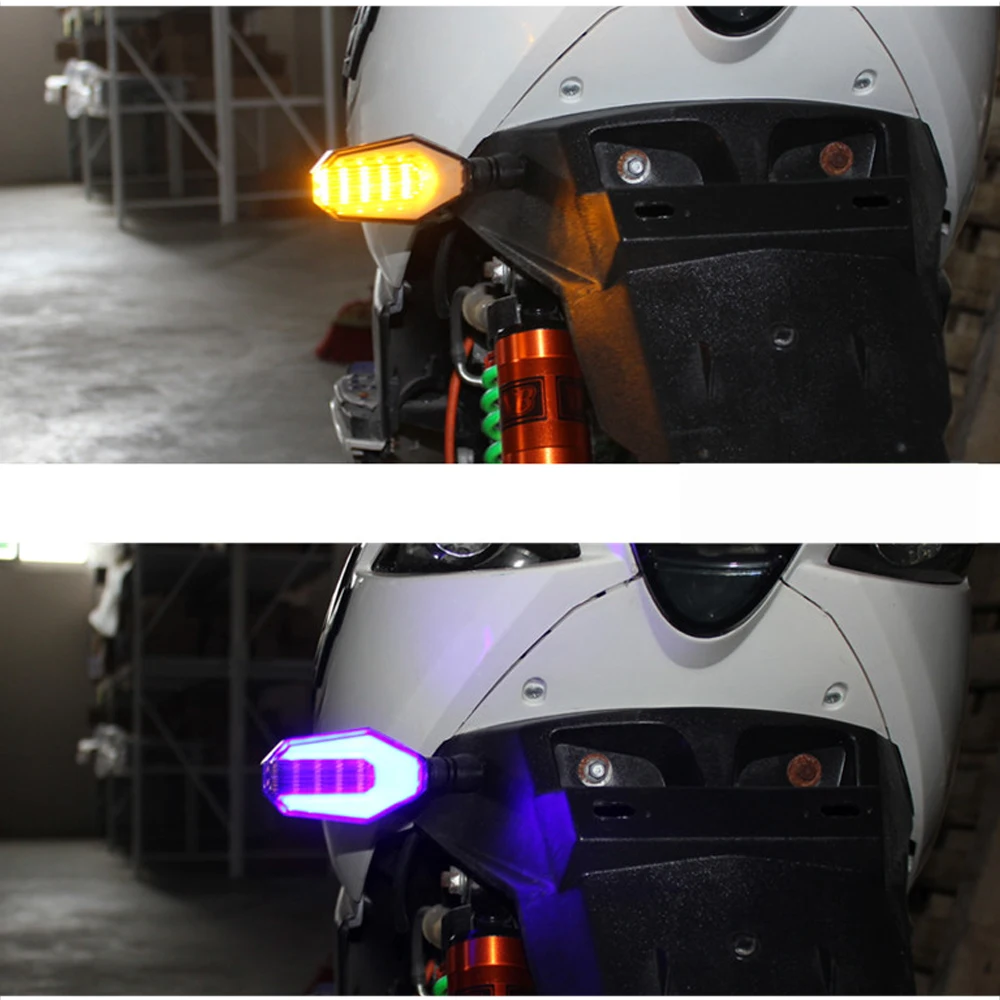 Universal Motorcycle Turn Signal Lights Lamp Amber LED intermitentes moto FOR yamaha vmax 1200 honda x4 transalp yamaha r1 2004
