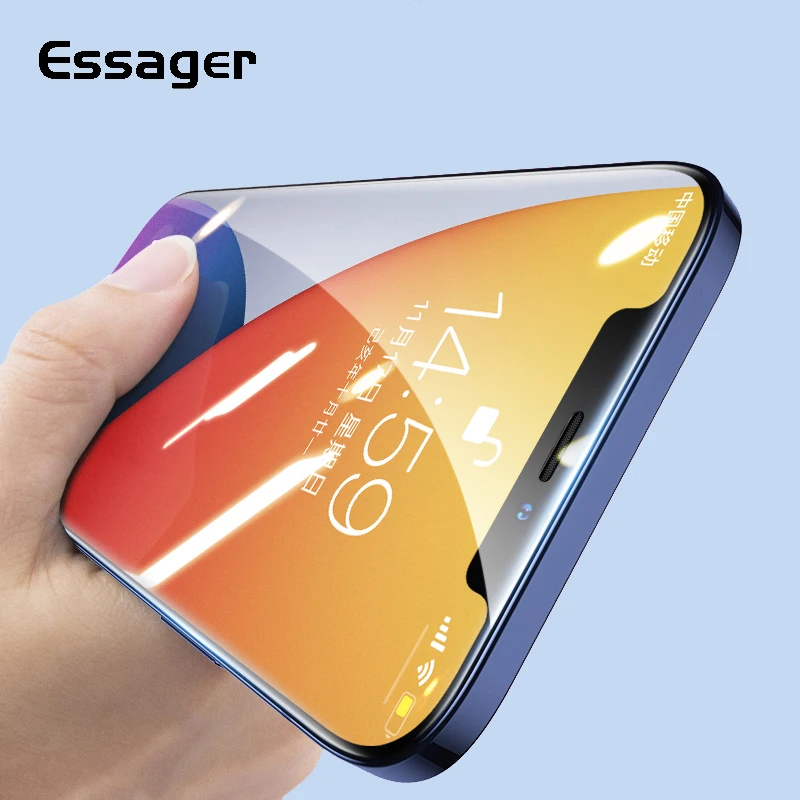 Essager Screen Protector For iPhone X Xr Xs 11 12 Mini Pro Max 12Mini Full Cover Protective Tempered Glass For iPhone11 iPhone12 afbeelding