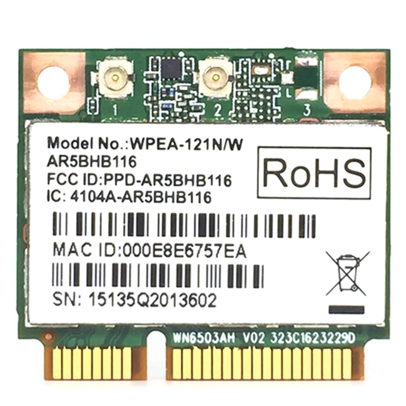 Беспроводная сетевая карта Atheros AR9832 AR5BHB116 2 4/5 ГГц один чип 300 Мбит/с 802.11N MINI PCI E