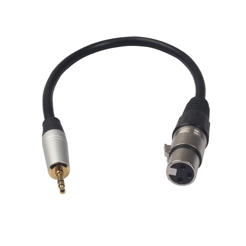 0,3 M Xlr Сделано в Китае 3-контактный разъем для 3,5 мм стерео штекер Экранированный микрофонный кабель ТРС к кабелю для подключения внешних устройств 3,5 мужского и женского пола 52923A