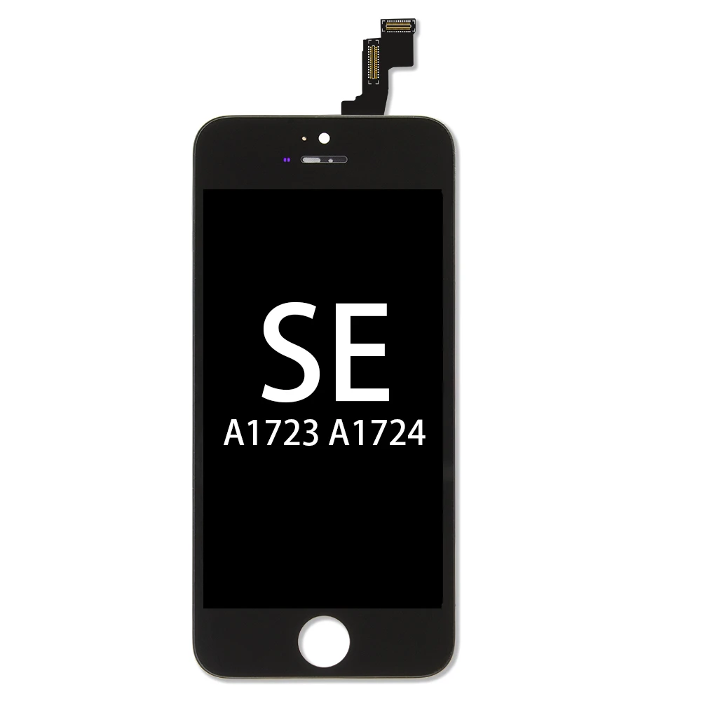 Черный/белый класс AAA+ ЖК-дисплей для iPhone 5 5S 6 6 S 7 3D сенсорный дигитайзер сборка экрана Ecran Замена+ закаленное стекло - Цвет: for SE Black