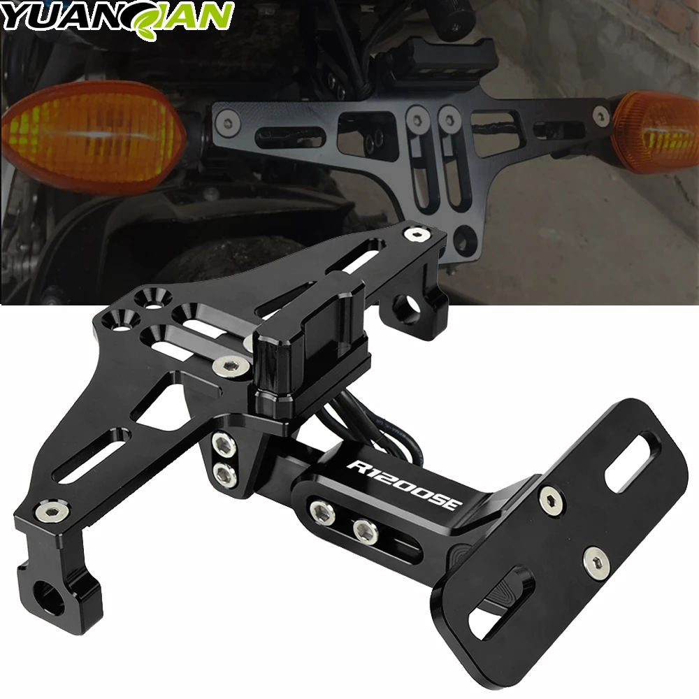 CNC Motorcycle Adjustable Angle License Number Plate Frame Holder