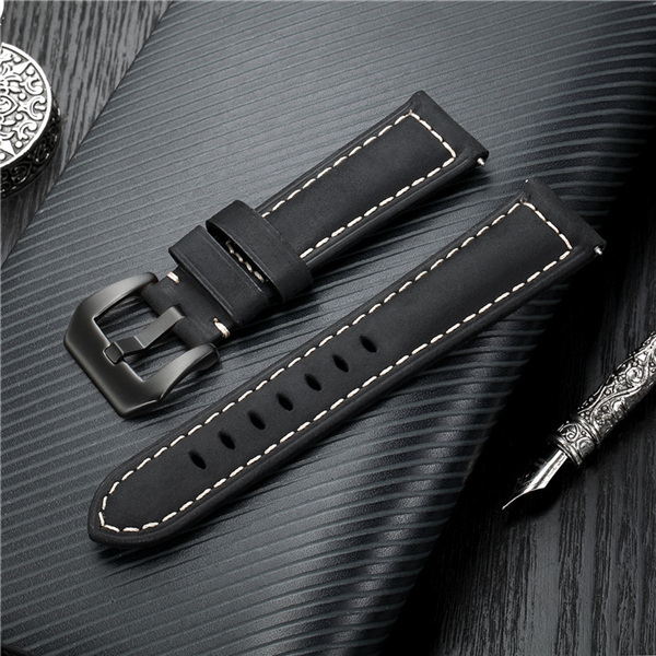 Vintage Watchbands with Stainless Steel Buckle Crazy Horse Cowhide Genuine Leather Strap 20mm 22mm 24mm 26m Watch Band