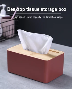 

Nordic Tissue Box Bamboo Multifunctional Environmental Protection Napkin Holder Living Room Modern Home Decoration Accessories