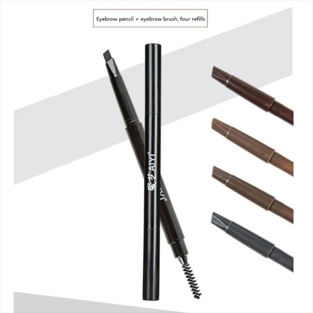 5pcs Women Eyebrow Enhancer Eyebrow Double Headr Long Lasting Eye Brow Shadow Eyebrow Stick Cosmetics Makeup