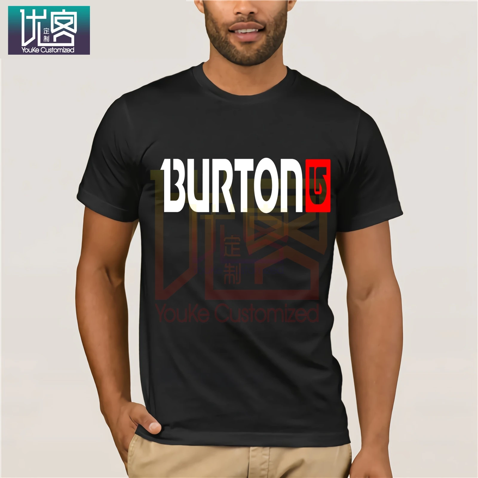Мужская футболка с логотипом Burton Arrow хлопковая Футболка рисунком крутая модная