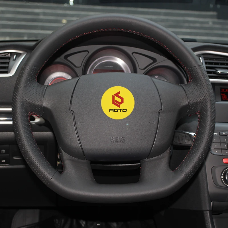 Чехол на руль для Citroen C4 C4L кожаный чехол руль|Чехлы руль| |