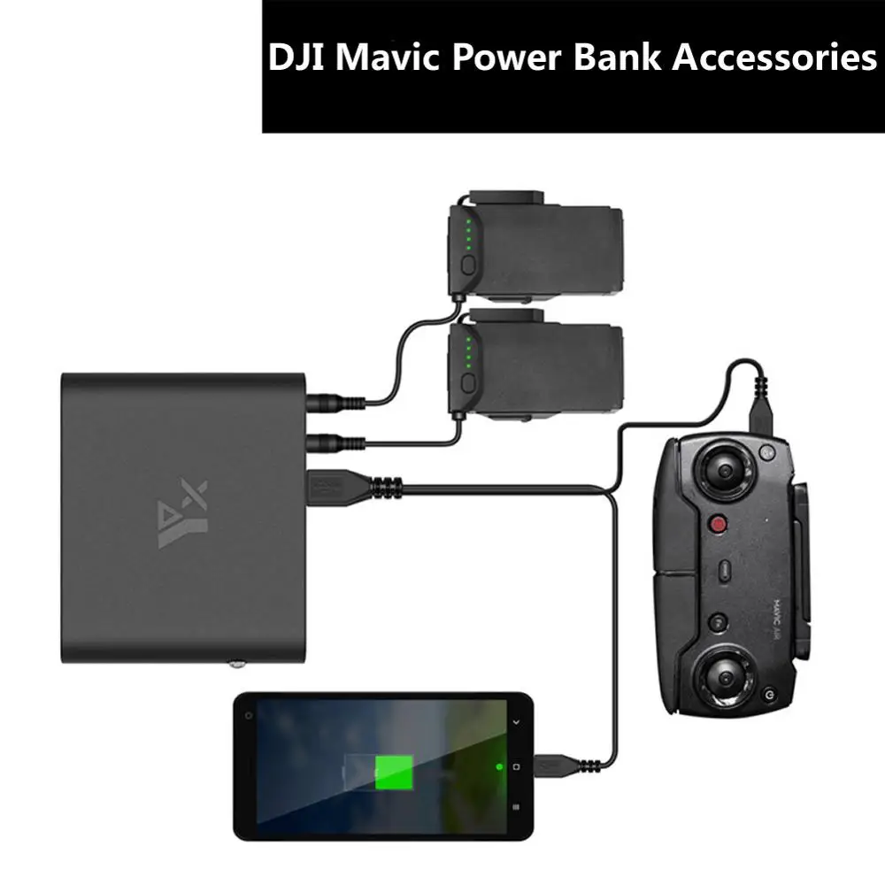 

DJI Mavic Air Power Bank Portable Charger USB Mobile Power Intelligent Battery Charging For AIR Quadcopter Converter Accessories