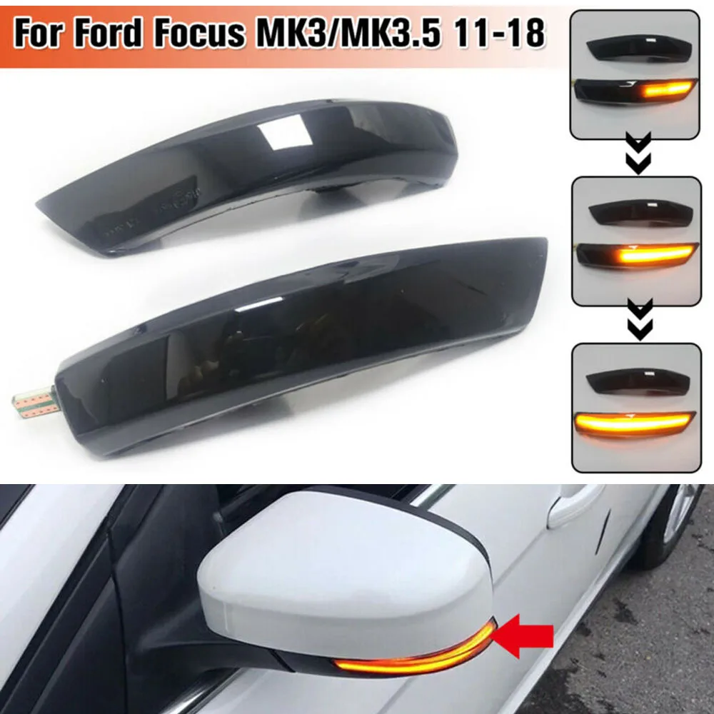 

Car LED Flowing Dynamic Flashing Turn Signal Light For Ford Focus MK3/MK3.5 2011-2018 Yellow LED Light