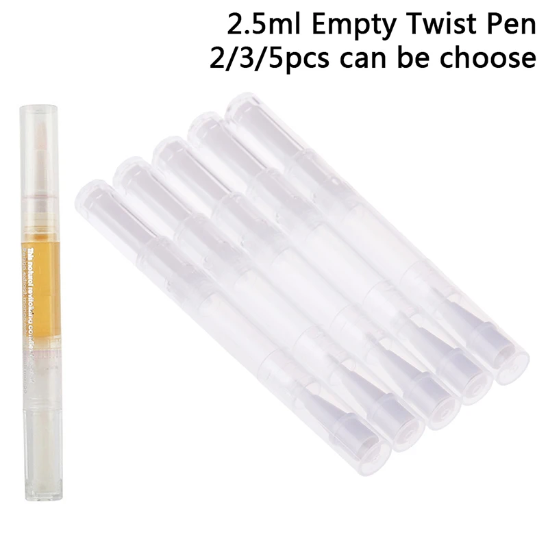 

2.5ml Cuticle Revitalizer Nutrition Oil Nail Art Treatment Manicure Soften Pen Tool Nail Cuticle Oil Pen Empty Twist Pen 2/3/5Pc