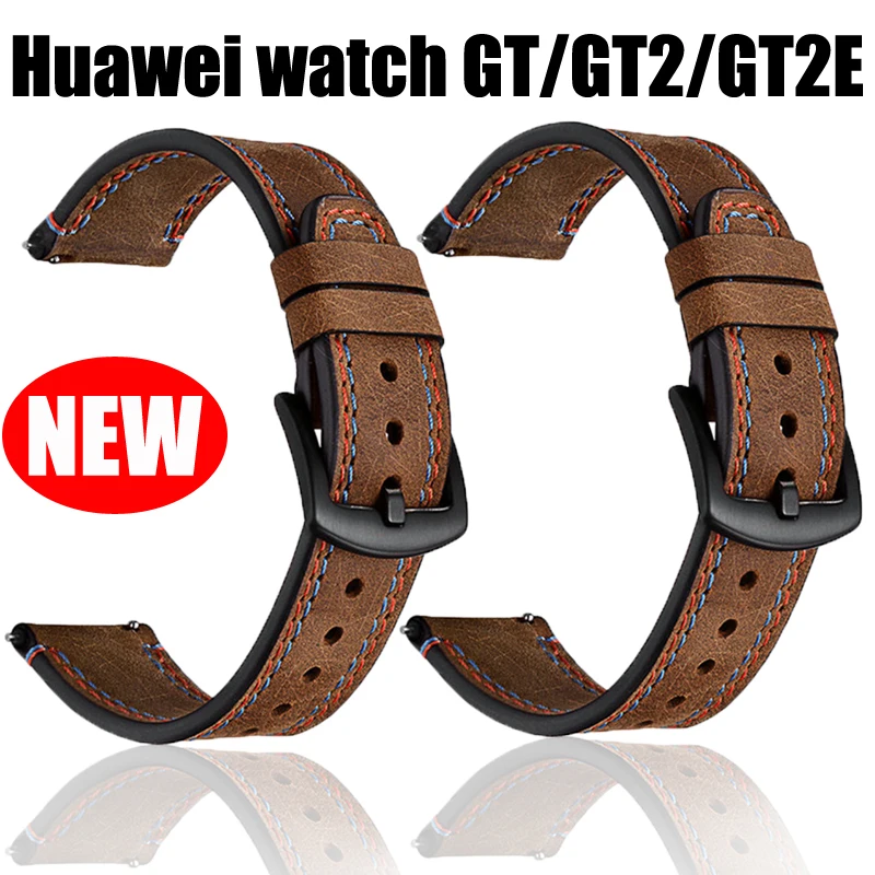 Ремешок из натуральной кожи для Huawei watch GT 2e gt GT2 46 мм мягкий браслет часов honor