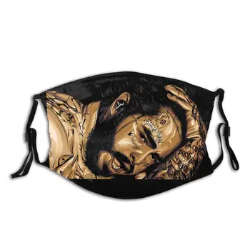 

Hip Hop Post Malone Mouth Mask With Replaceable PM2.5 Filters Rock And Roll Mouth Muffle