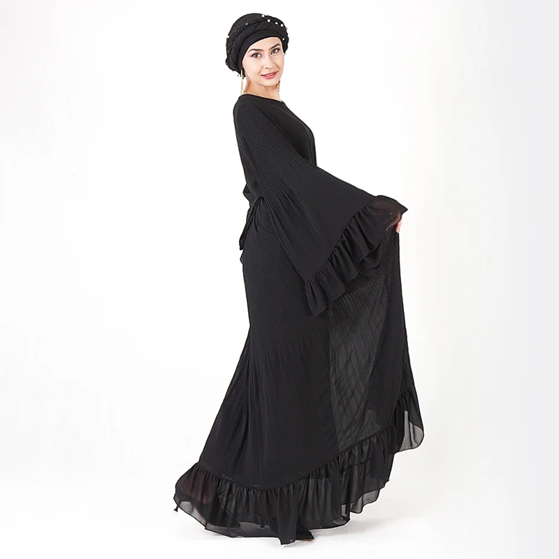 Abaya Дубайский Мусульманский платье хиджаб восточный женский халат для женщин Jilbab Caftan Исламская, молитвенная одежда турецкие платья платье без рукавов Femme