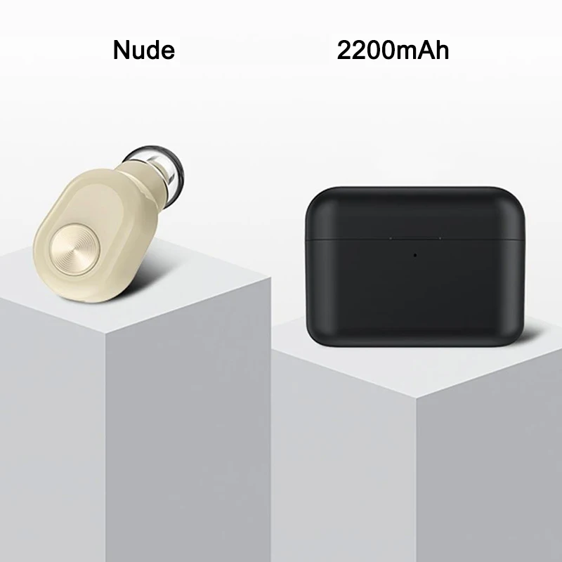 With Charging Bin VTIN мини-наушники-вкладыши Bluetooth 4,2 беспроводные одиночные наушники 8H время воспроизведения 33ft Bluetooth Диапазон с микрофоном и зарядным устройством - Цвет: With Charging Bin