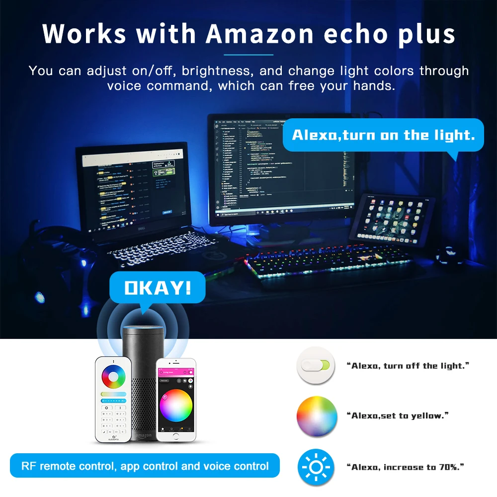 Zigbee 3.0 Smart Pro RGBW RGB CCT Led Ʈ Ʈѷ app  Alexa Echo Plus Smart things  Led Ʈ 