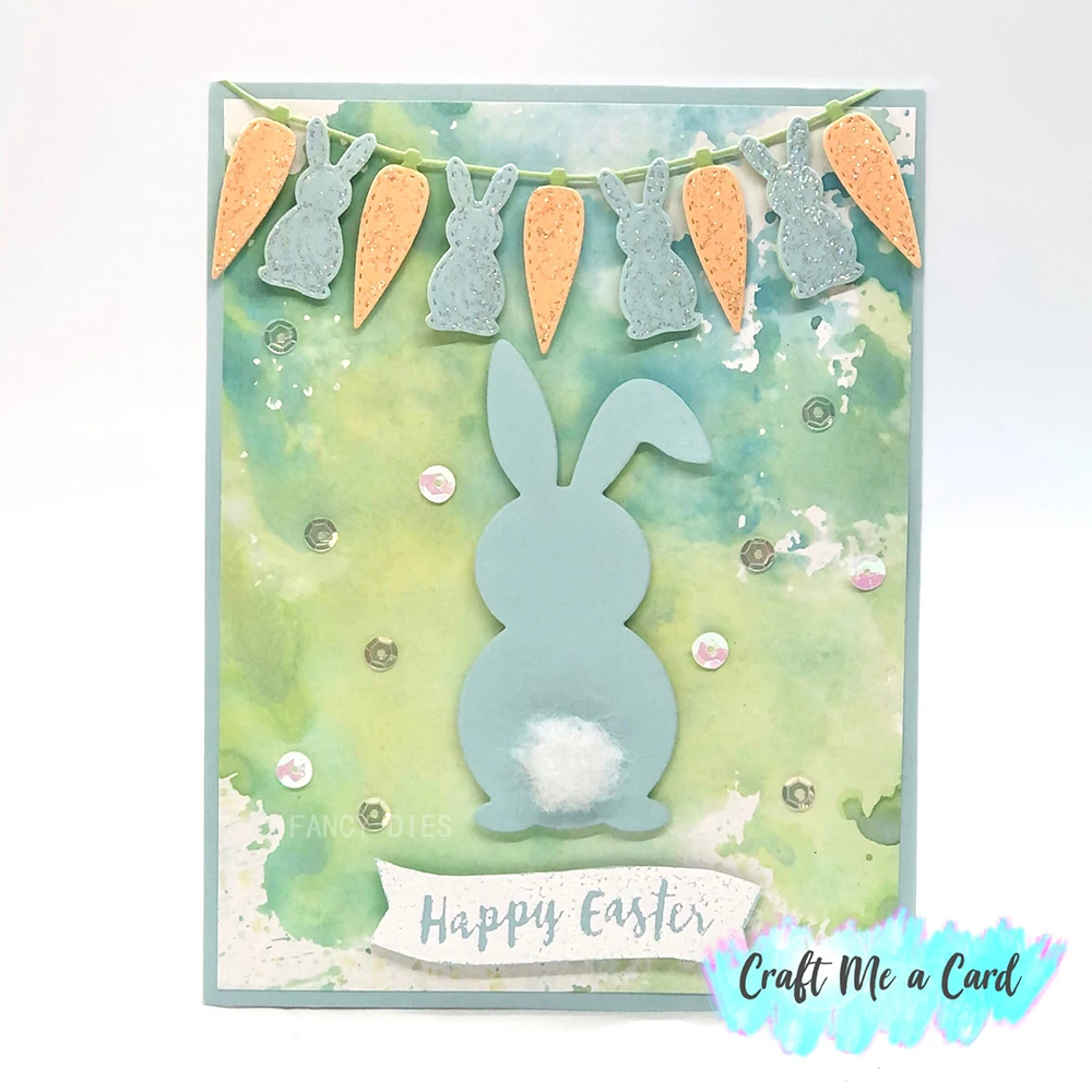 

2021 New Easter Rabbit Decoration Cutting Dies Wooden Mold Die-cut Crafts Suitable for Common Die-cutting Machines