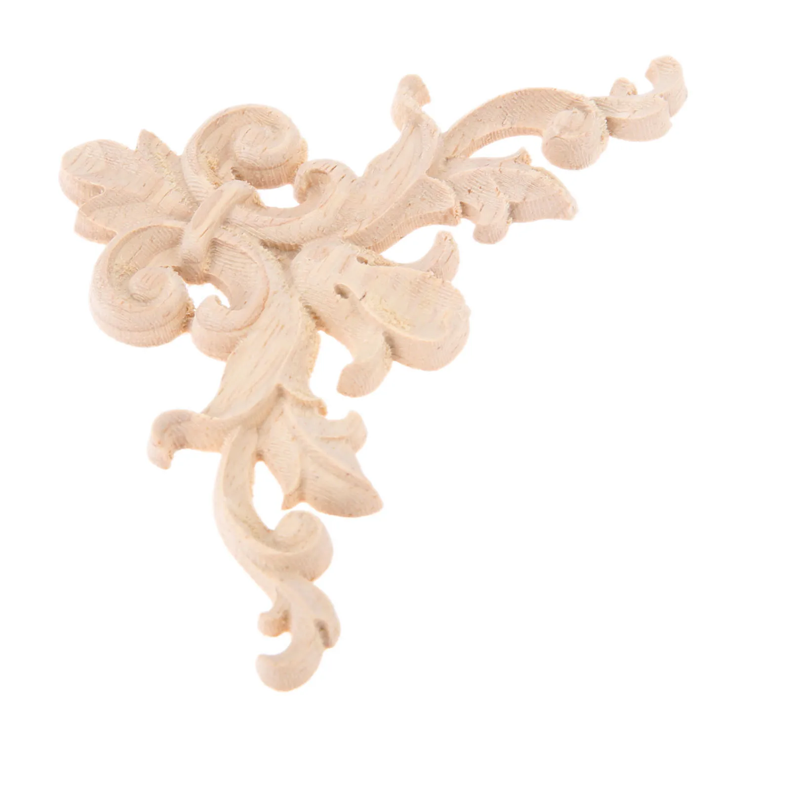 Flower Figurine Wooden Atures Wood Oak Carved Corner Onlay Applique Furniture 