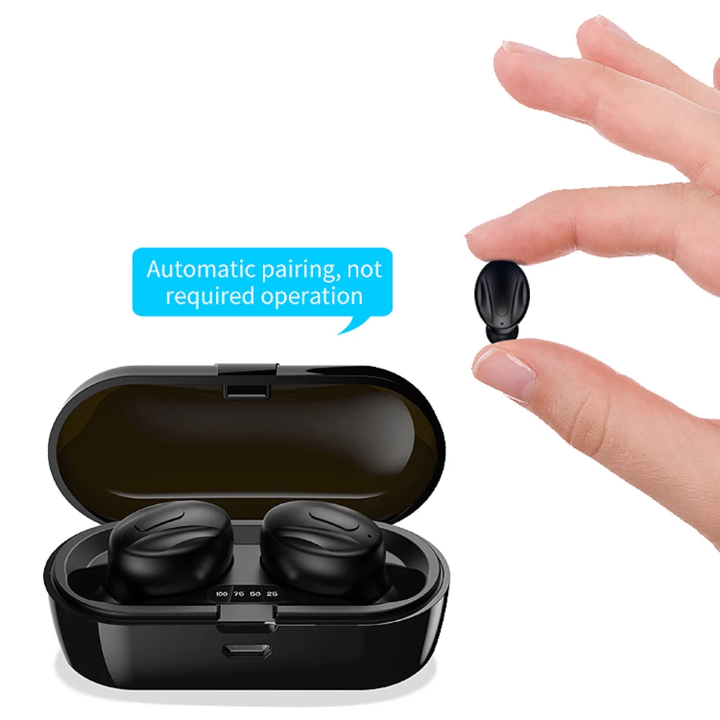 Wireless Earbuds Bluetooth 5 0 with Charging Case Waterproof TWS Stereo Noise Cancelling Headphones in Ear Built in Mic Headset