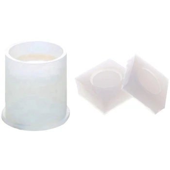 

1Pcs Diy Round Silicone Storage Box Mold Mould & 1Pcs Silicone Resin Kits Making Pen Holder Diy Crafts