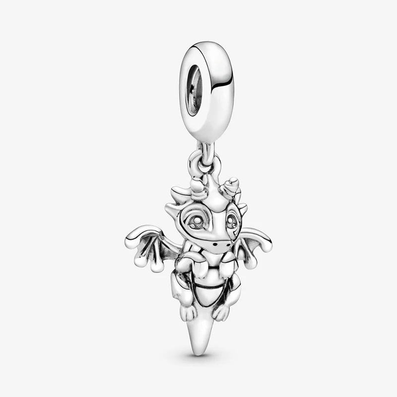 

2019 New Arrival 925 Sterling Silver Beads Magic Dragon Dangle Charms fit Original Pandora Bracelets Women DIY Jewelry