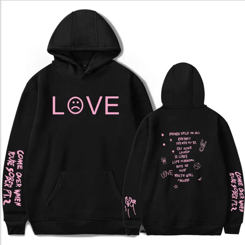 Moletom Lil Peep Hoodie Love Lil. peep негабаритных женщин/мужчин толстовки зимняя мода панк Рок