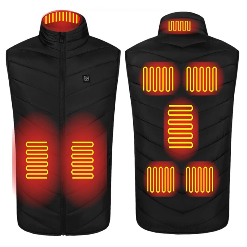 

PARATAGO 2020 Heated Vest Men Women Electric Heating USB Vests Carbon Camping Heat Jacket Hunting Fishing Graphene P8101-8