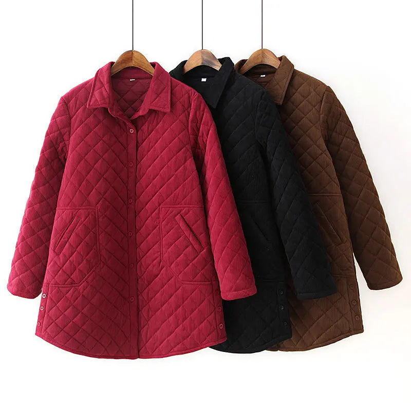 Куртки женские пальто осень зима ватные парки Chaqueta Mujer Jaqueta размера плюс XL~ 5XL Casaco женский длинный пиджак