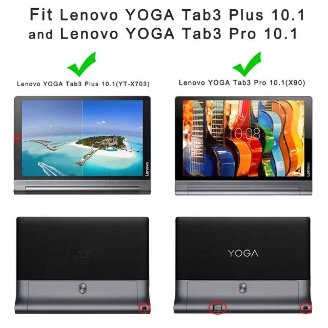 Магнитный чехол из искусственной кожи с защелкой для lenovo YOGA TAB 3 PRO 10,1 YT3-X90L/F/X& Yoga TAB 3 Plus 10,1 YT-X703F/L Многофункциональный чехол для планшета