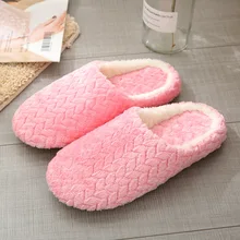  Women Indoor Slippers Warm Plush Home Slipper Autumn Winter Shoes Woman House Flat Floor Soft Slient Slides for Bedroom 