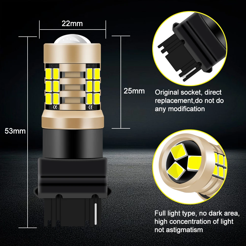2 шт. T25 3156 P27W 3030 21SMD светодиодный Canbus Error Free 12V 16V/оборудование для нанесения