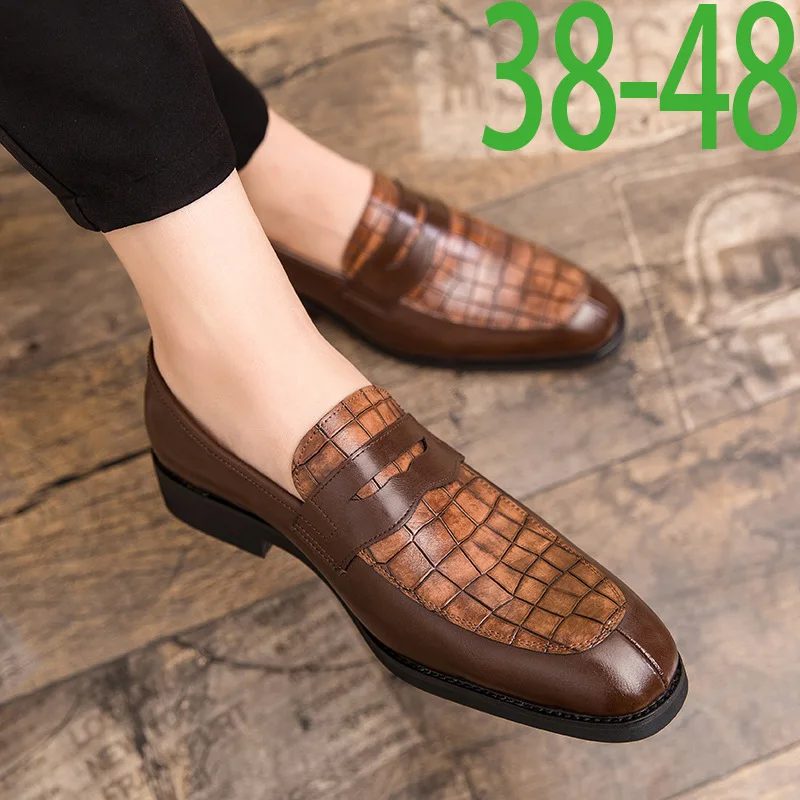 Fashion Pointed Toe Dress Shoes for Men Leopard Loafers Leather Shoes Male Slip On Formal Party Marriage Wedding Club Shoes Fashion Pointed Toe Dress Shoes for Men Leopard Loafers Leather Shoes Male Slip On Formal Party Marriage Wedding Club Shoes