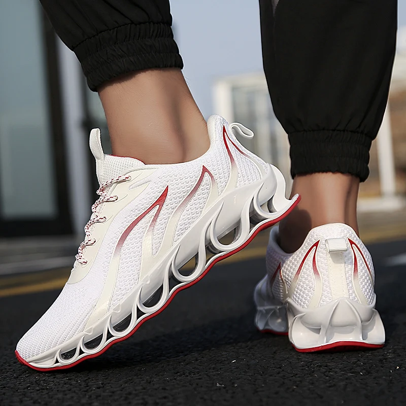 Cena OdoRola duże rozmiary dla mężczyzn modne trampki sportowe na co dzień buty do biegania lekkie ulicy buty do chodzenia Mesh trampki rozrywka buty