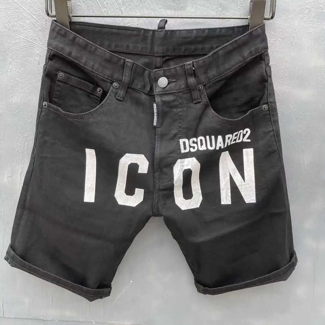 Italy Brand Style 2021 Dsq Icon Jeans Mens Slim Short Jeans Men Black  Trousers Letter Shorts Cowboy Jeans For Men Skinny Jeans - Jeans -  AliExpress