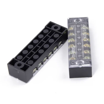 

6Points Screw Terminal Blocks Bus Bar Power Distribution 15A Practical