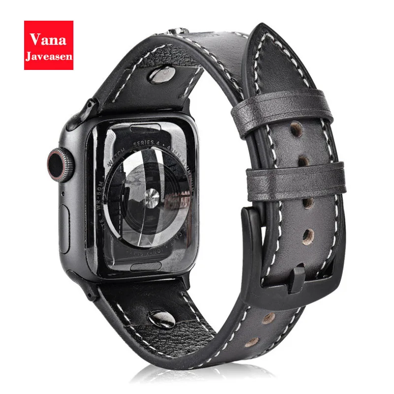 Вана Javeasen ретро кожаный ремешок для наручных часов для Apple Watch Series 4/3/2/1 Часы с крестом ремни для наручных часов iwatch 38 мм/40 мм/42 мм/44 мм Reloj