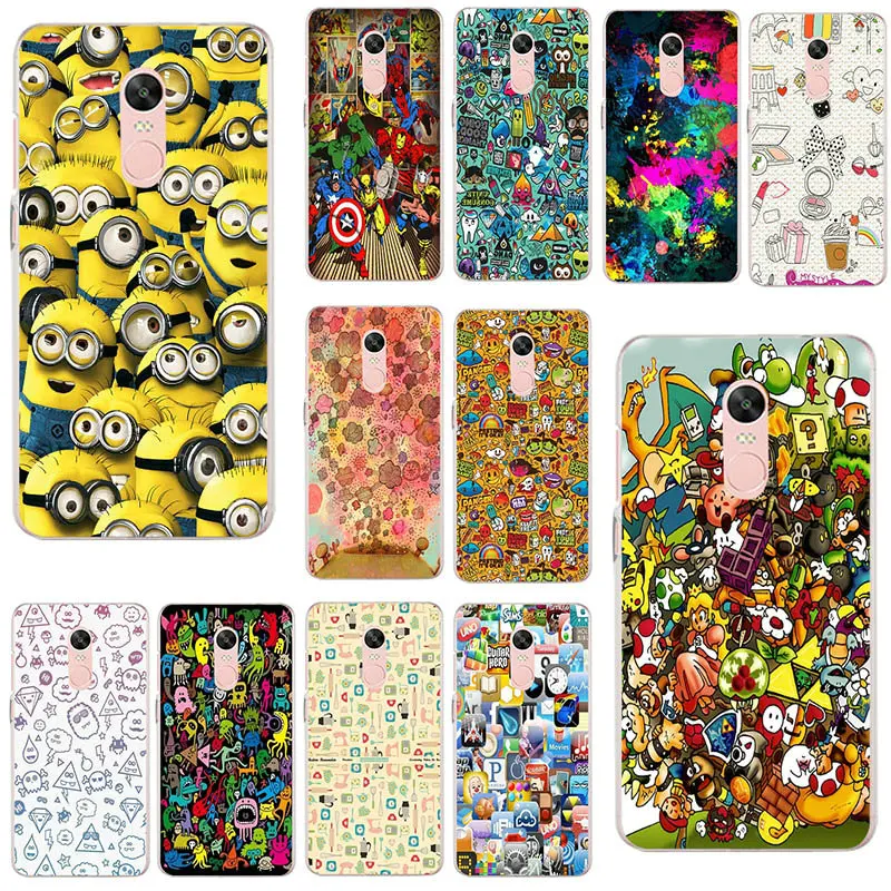 Мягкие силиконовые чехлы для телефонов из ТПУ Xiaomi mi Red x Note Y3 2 3 4X5 5A 6 7 Pro Play Cartoon Abstract