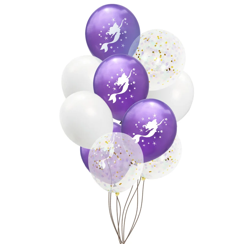 mermaid CF set 11 Новое платье в стиле Русалочки с латексные воздушные шары конфетти воздушные шары Свадебные Globos дети День рождения украшения детский душ расходные материалы - Цвет: mermaid CF set 11