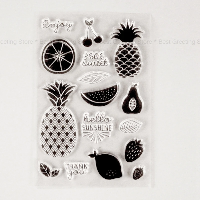 

Clear Stamps Tropical Fruit Stamps Transparent scrapbooking stamps journal planner