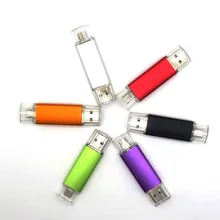 Флеш-диск USB 2,0 OTG для телефона Android высокоскоростная карта памяти, Флеш накопитель 64 ГБ 32 ГБ 16 ГБ 8 ГБ USB флеш-накопитель из металла