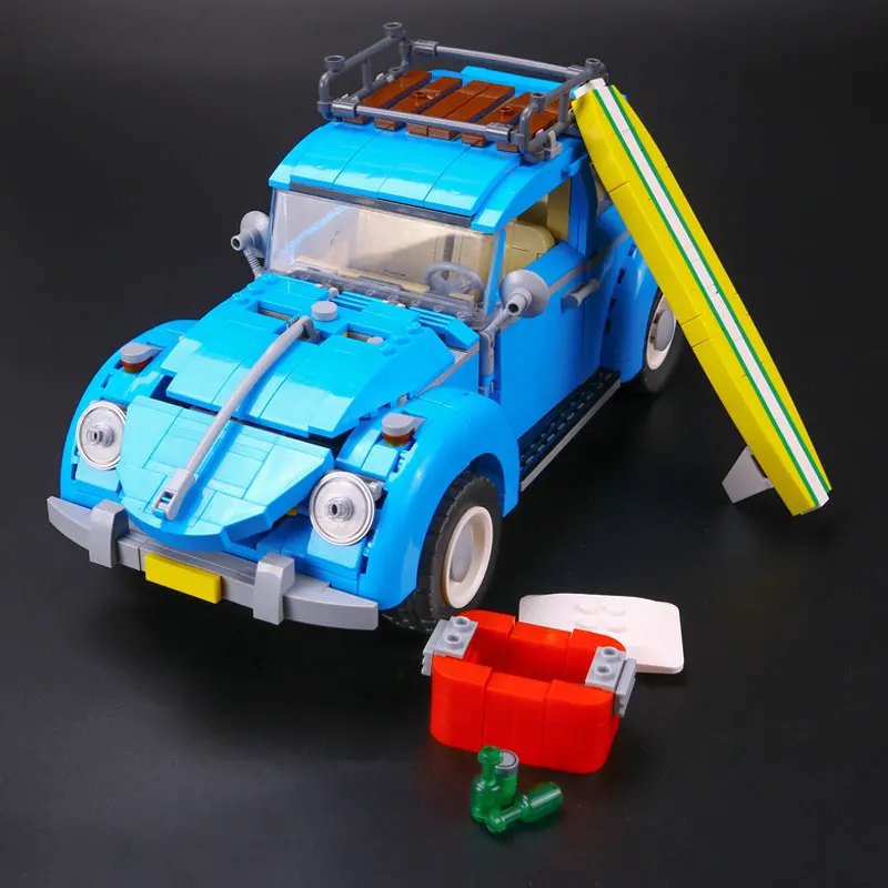 21001 Volkswagen T1 Camper/21003 Beetle/21002 Cooper строительные блоки кирпичи игрушки Совместимые 10220 10252 10242 подарки