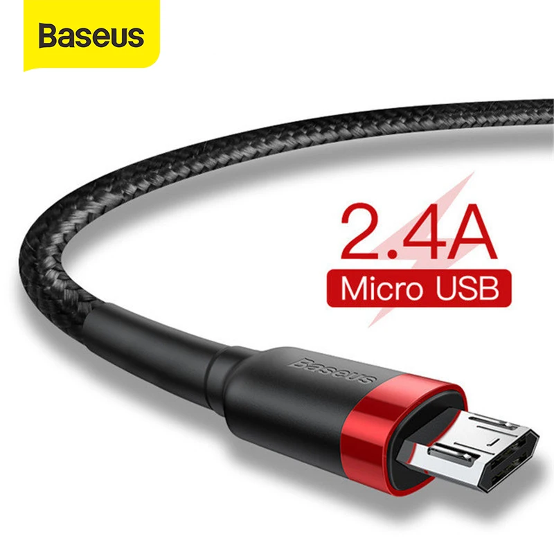 Кабель микро USB Baseus, кабель для быстрой зарядки и передачи данных, 2,4 А, для Samsung J7, Redmi Note 5 Pro, устройств на Android|Кабели для мобильных телефонов|   | АлиЭкспресс