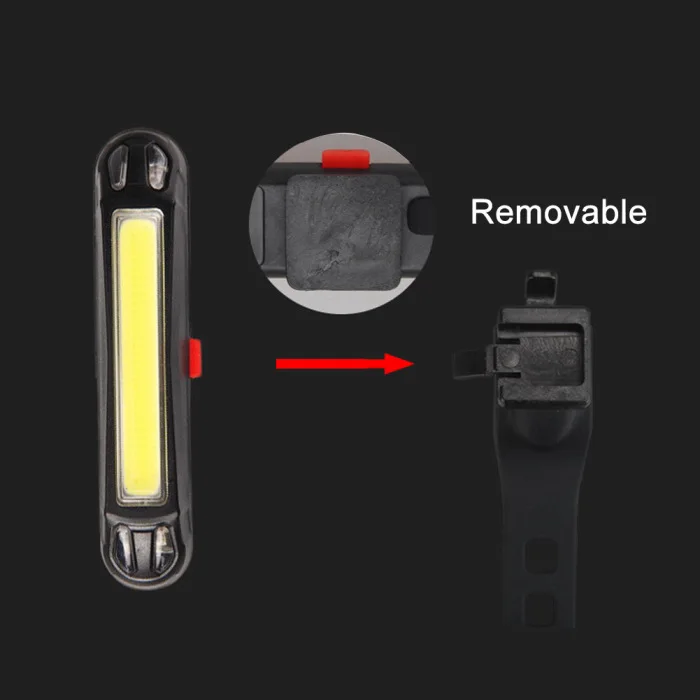 COB Rear Bike Light Taillight Safety Warning USB Rechargeable Bicycle Tail Comet LED Lamp THJ99