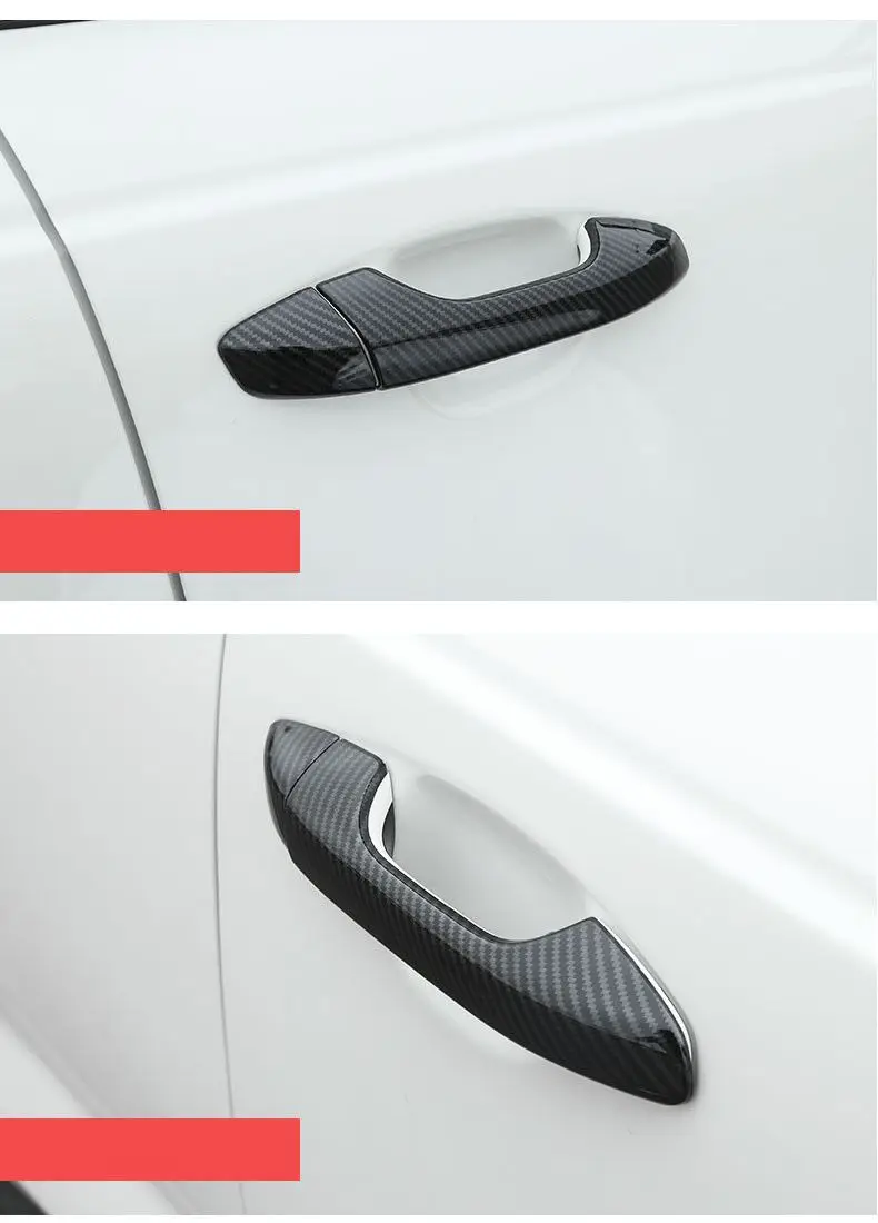 Carbon Chrom Auto Türgriff Abdeckung Decor Trim Aufkleber Für Kia