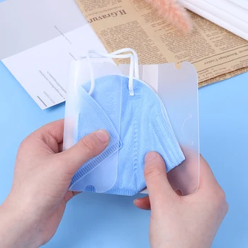 

5pcs Disposable Foldable Safe Pollution Face Masks Storage Box Organizer